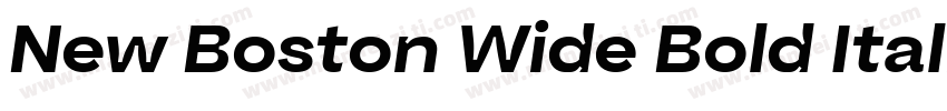 New Boston Wide Bold Italic字体转换